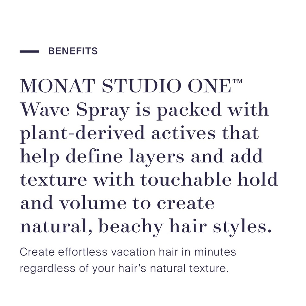 MONAT Studio One Wave Spray. Brand New!!! - Picture 3 of 4